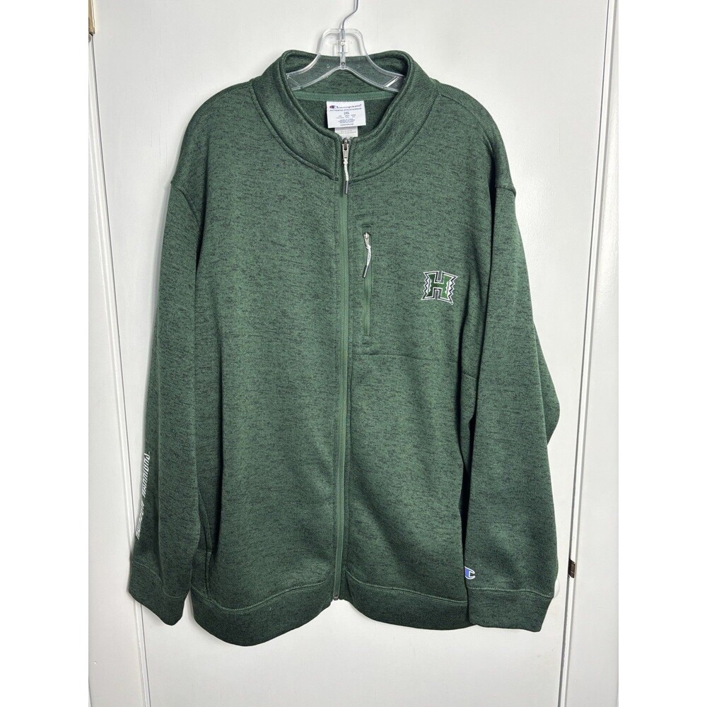 Champion University Hawaii Rainbow Warriors Jacket Mens 2XL Full Zip Athletic
